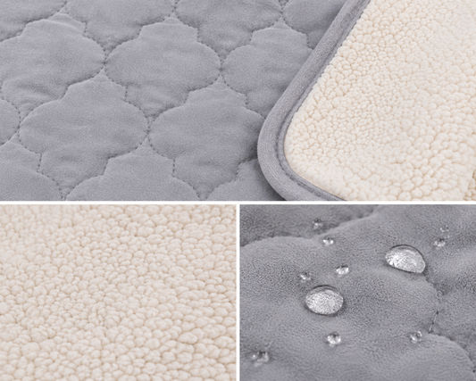 Reversible Sherpa Pet Blanket – Quilted Cozy Protector