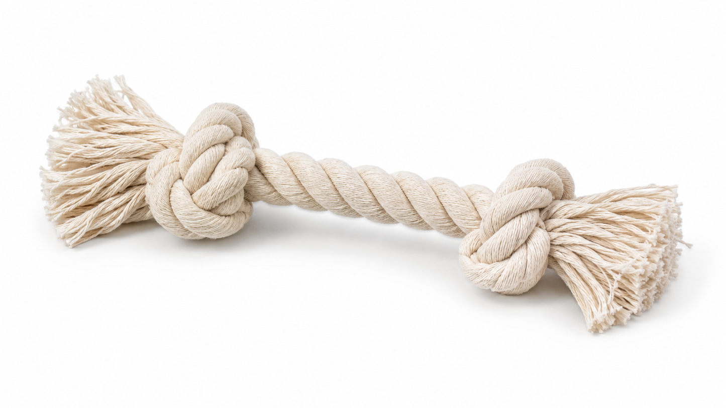 Braided Cotton Rope Dog Toy – Knotted Chew & Tug
