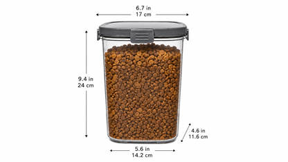 Airtight Pet Food Storage Container – Clear Locking Bin