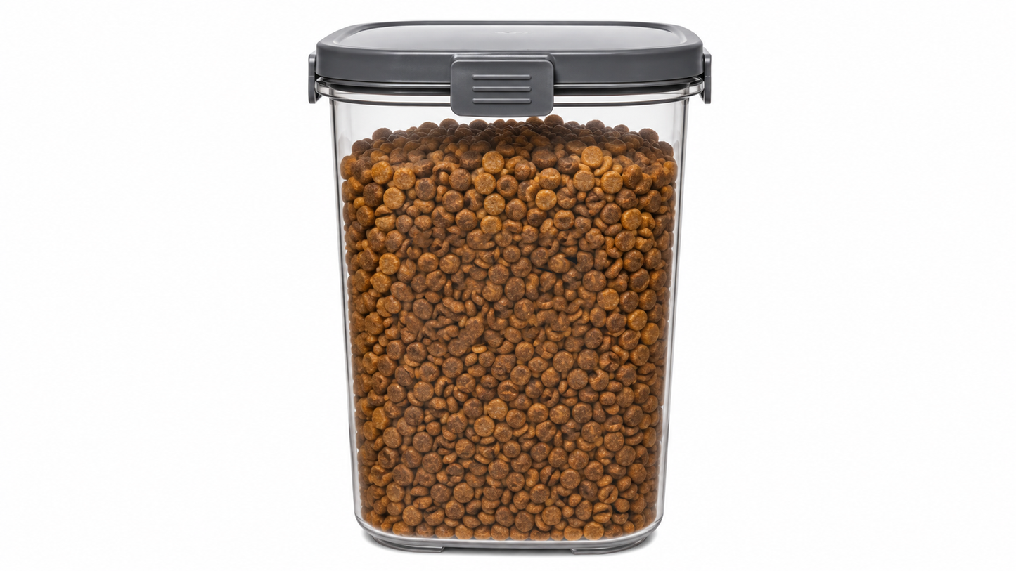Airtight Pet Food Storage Container – Clear Locking Bin