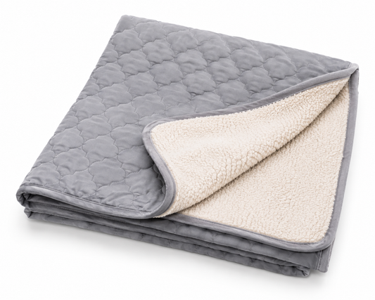 Reversible Sherpa Pet Blanket – Quilted Cozy Protector