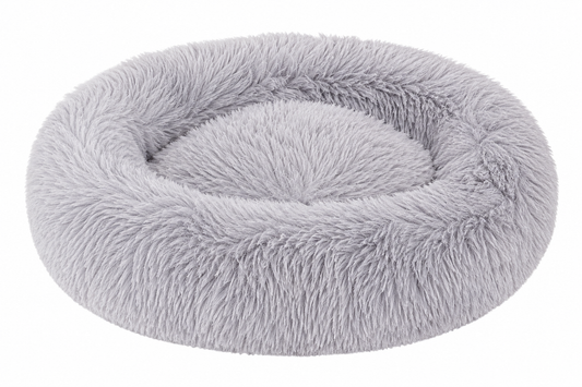 Calming Donut Pet Bed – Plush Round Nest for Dogs & Cats