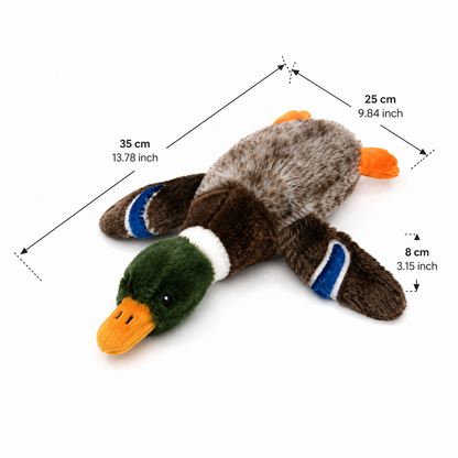 Plush Mallard Duck Dog Toy – Soft Indoor Fetch Buddy
