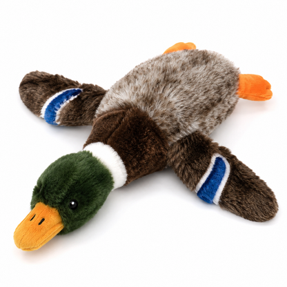 Plush Mallard Duck Dog Toy – Soft Indoor Fetch Buddy