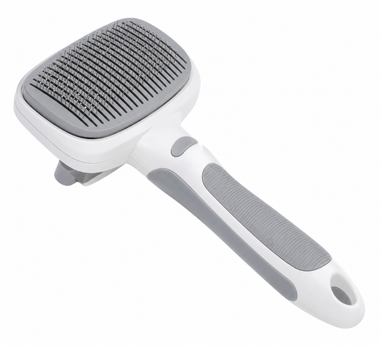 Self-Cleaning Pet Slicker Brush – Gentle Grooming Tool