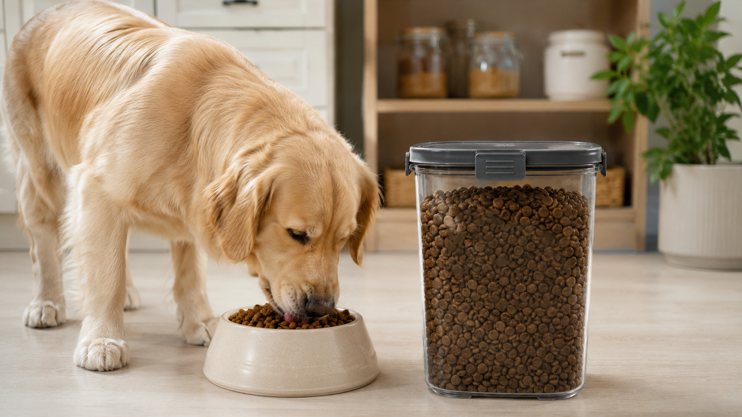 Airtight Pet Food Storage Container – Clear Locking Bin