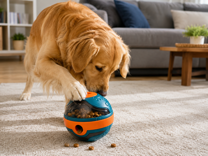 Interactive Dog Treat Ball Toy – Rolling Puzzle Feeder