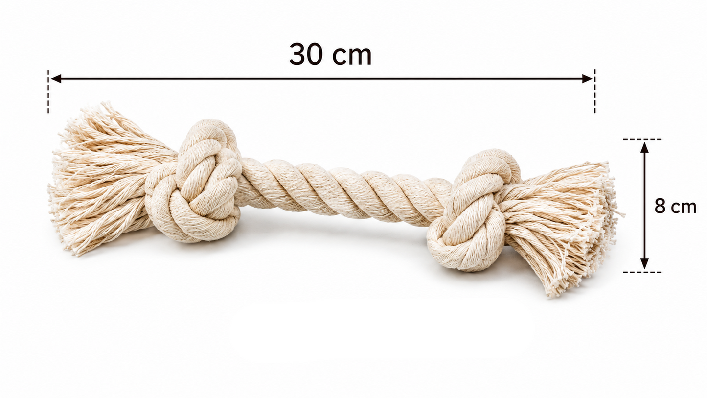Braided Cotton Rope Dog Toy – Knotted Chew & Tug