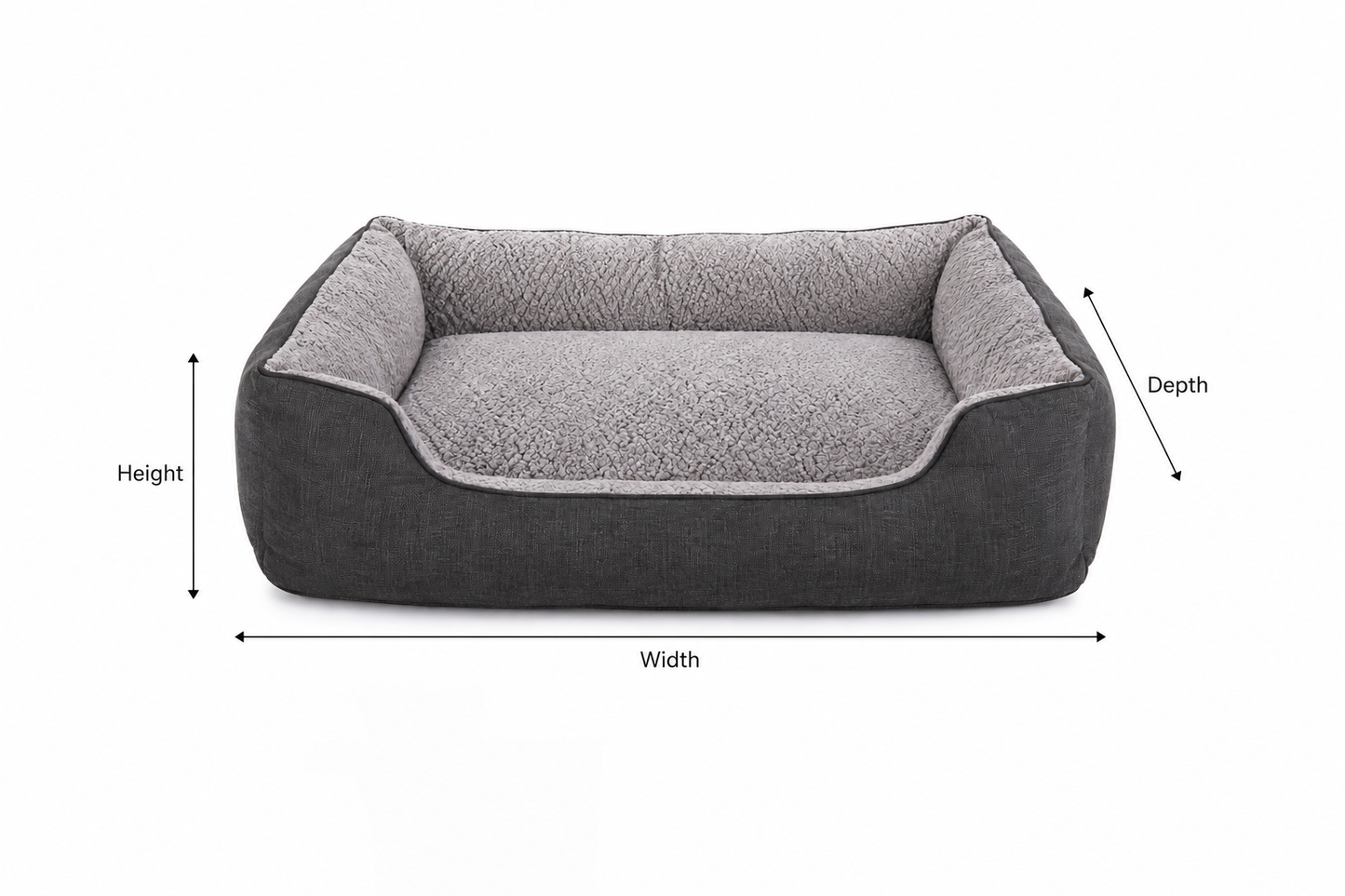 Orthopedic Bolster Dog Bed – Plush Sofa Pet Lounger