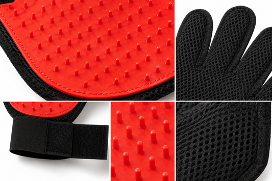 Silicone Pet Grooming Glove – Deshedding & Massage Brush