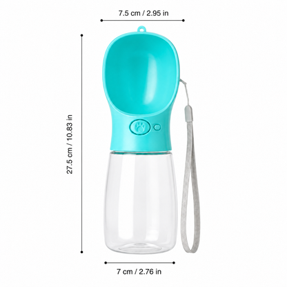 Portable Pet Water Bottle with Bowl – Leak-Resistant Travel