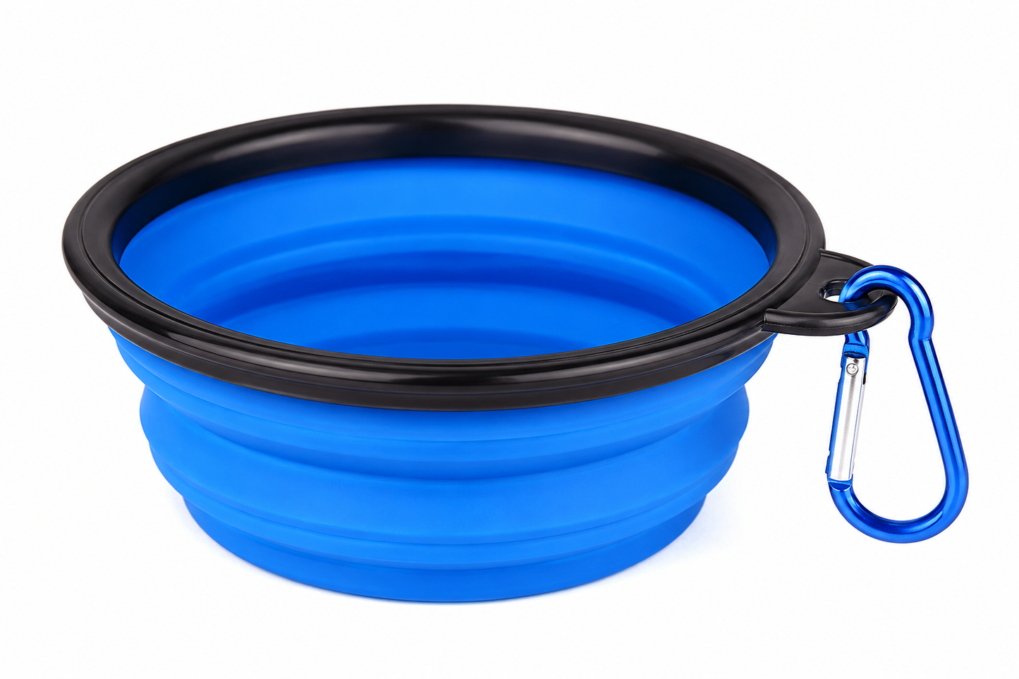 Collapsible Silicone Pet Travel Bowl with Carabiner